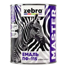 ЕМАЛЬ ПФ-115 УНІВЕРСАЛЬНА 2,6 кг ZEBRA серія MASTER     1275 М75 Червоний