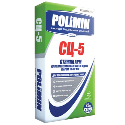 Polimin СЦ-5 Стяжка цементна 25кг